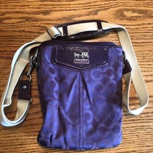 Coach cross-body purple purse
